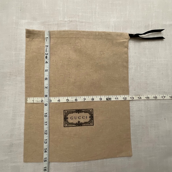 Gucci Cotton Drawstring Dust Travel Bag Storage Cover 12”x15”NEW - Picture 2 of 8